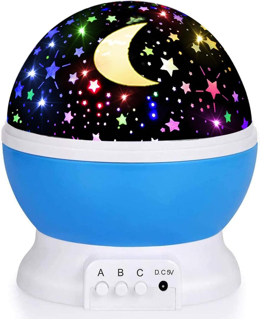 Night Light for Kids Night Light Projector,Baby Night Lights for Bedroom,Star Projector Galaxy Light Star Lights for Bedroom, Glow in The Dark Stars for Ceiling, Baby Sensory Toys, Kids Room Decor (Blue)