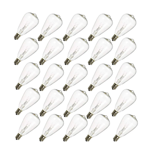 25-Pack ST35 Light Bulbs Replacement Edison Clear Bulbs -5 Watts C7/E12 Screw Base for Indoor/Outdoor Patio String Lights