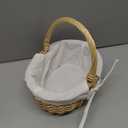 Small Wicker Basket Wicker Picnic Basket Storage Basket Bread Basket, Eggs Candy Basket for Candy Harvesting Photography Prop, 
Shape	Round
Product Dimensions	7.08"D x 7.87"W x 8.26"H