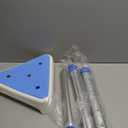 Space-Saving Triangular Shower Chair for Elderly and Disabled, 400 lbs Adjustable Shower Stool Seat with Stable-Bracing, Non-Slip Bathtub Chair, Tool-Free Assembly, Blue With Eva Pad