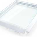 W10508993, W10864399 Refrigerator Glass Crisper Cover Compatible with whirlpool, kenmore, maytag, amana and kitchenAid etc, Crisper Drawer Cover Assembly W10275293 Replace 2217039, 2206096, 2209698