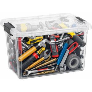 Superio Deep Storage Organizer Bin with Lid X-Deep Small Clear Storage Box with Latch for Home, Kitchen, Garage- Store, Food, Supplies, and Hair Accessories (4.75 Quart)