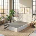 Twin Box Spring 5 Inch Low Profile, Robust Metal Bed Base, 1500 lbs Weight Capacity, Washable Fabric Casing, Quick Assembly