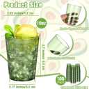 Minatee 100 Count Plastic Cups Disposable Fancy Cups Heavy Duty Wine Cocktail Glasses for Mother's Day, Wedding, Graduation, and Birthday Party Plastic Drinking Tumblers(Olive Green,10 oz)