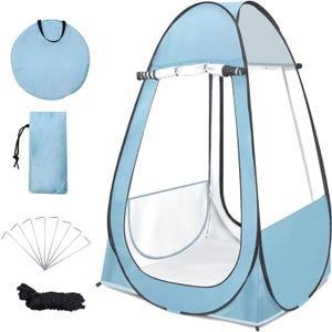 Pop Up Tent, Clear Outdoor Tents Sports Fishing, Rainproof and Windproof Beach Camping, Lightweight and Sturdy, Easy Set Up, UPF 50+ Portable Folding 39" x 64" (Thickened - Aqua)