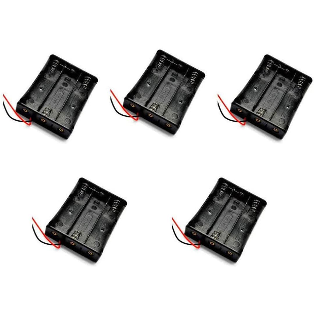 Battery Case Holder 3 Slot Parallel Batteries Clip Box 3.7V 18650 Household Battery Holders 5pcs