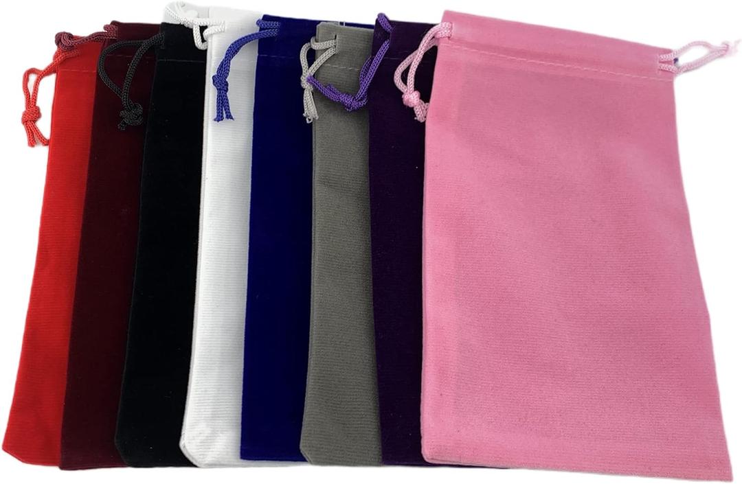 Palmhomee Pack of 48 4x6 Inch Velvet Drawstring Bags Gift Bag Velvet Pouch For Jewelry Wedding and Party Favor (Mixed Colors)