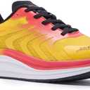 Men's Orthopedic Road Running Shoes: Comfortable Casual Arch Support Plantar Fasciitis Walking Sneakers for Flat Feet, Orthotic Outdoor Gym Work Sports Tennis Shoes for Foot and Heel Pain Relief (11, W3-yellow)