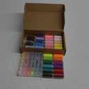 72Pcs 36 Colors Prewound Bobbins and Thread Spools for Hand & Machine Sewing, Emergency and Travel, DIY and Home, 36 Colors 400 Yards per Polyester Thread Spools