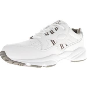 Propet Mens Stability Walker (17, White/Taupe)