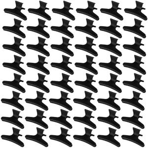 YISSION 48-Pack Black Professional Hair Sectioning Clips – Non-Slip Salon Styling Clips for Coloring, Blow Drying, Thick/Fine Hair (All Hair Types)
