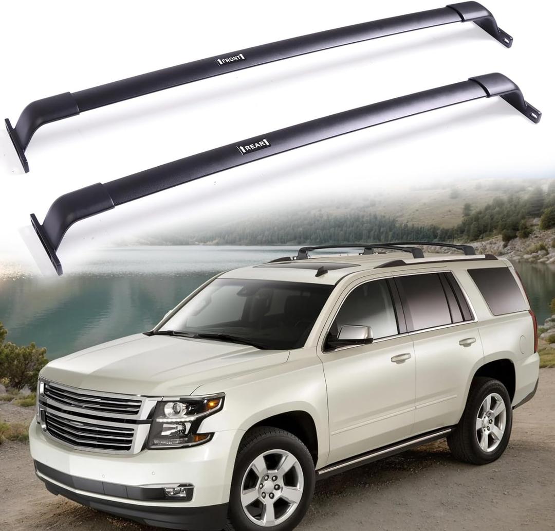 Roof Rack Cross Bars Fit for 2017-2023 GMC Acadia with Side Rails, Easy Install 220 lbs Aluminum Crossbars Cargo Carrier, Rooftop Accessories for Bike Kayak Surfboard Skis Luggage