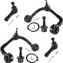6pcs Suspension Kit for Ford F-150 Lincoln Mark LT 2004-2008, Front Upper Control Arms and Lower Ball Joints and Outer Tie Rod Ends