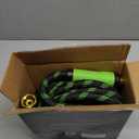 NON-EXPANDABLE Garden Hose 25 FT, Heavy Duty Steel Metal Flexible Water Hose with 10-Function Spray Nozzle, Durable Fabric Skin, No Kinks & Leak-Proof with Upgraded Handle