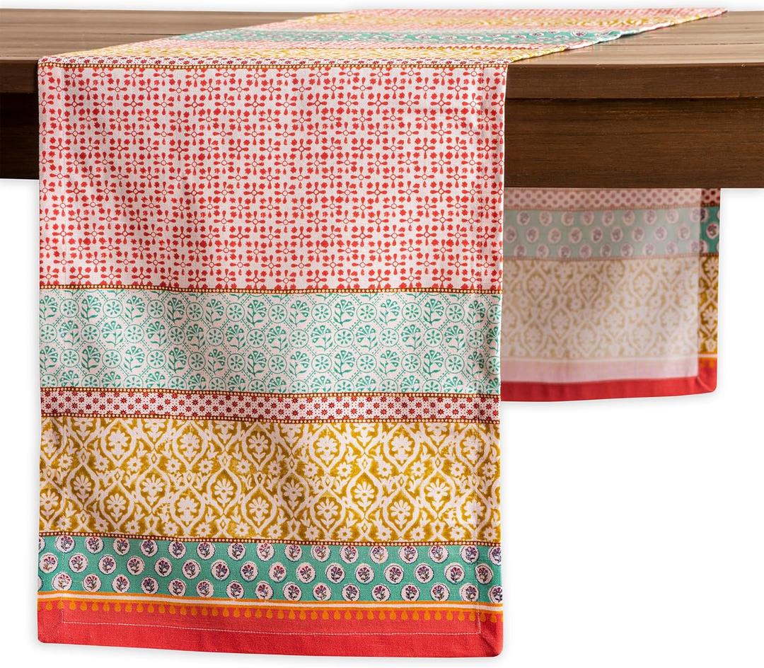 Maison d' Hermine Table Runner 100% Cotton Single Layer Table Runners 72 inches Long Decorative for Home Kitchen Dining Party Farmhouse Hotel Restaurants Spring Summer - Provence