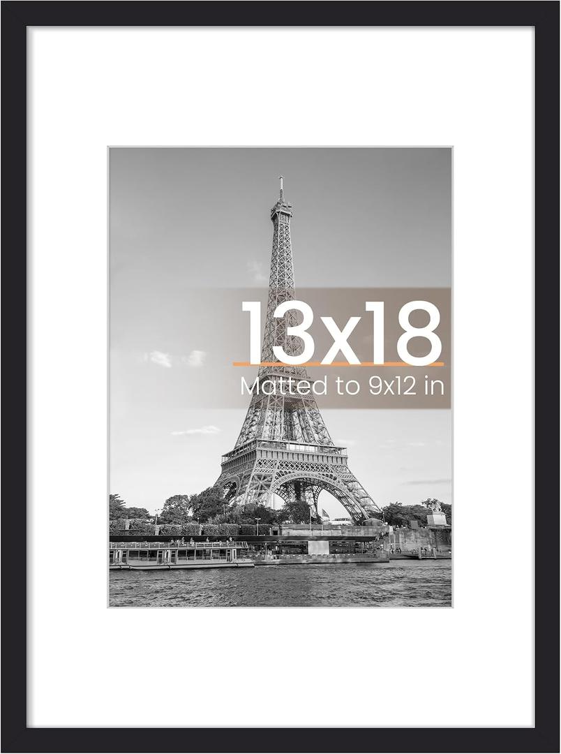 upsimples 13x18 Picture Frame, Wall Decor Poster Frames, Black 1 Pack