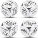 2 x 4PCS Sex Toy Sex Dice Game for Couple 10th Anniversary Steel Gift for Women Men Fathers Day Presents for Him Men Valentines Gifts for Boyfriend Girlfriend Husband Birthday Gifts from Wife Christmas