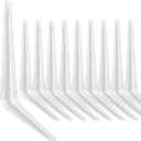 Shelf Bracket 12x10 in, 10 PCS White Shelving Brackets, L Brackets for Shelves Shelf Install, Bookshelf, Garden Boards
