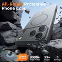 3 x Magnetic for iPhone 17 Pro Max Case, [Matte Solid Color] [Full Camera Protection] Protective Case for iPhone 17 Pro Max - Deep Gray