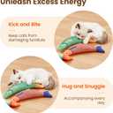 Potaroma Cat Toys Saury Fish, 3 Pack, Catnip Crinkle Sound, Soft and Durable, Interactive Kitten Kicker for Indoor Kitty Exercise 9.4 Inches for All Breeds