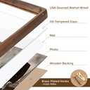 Dreamland 9x12 Picture Frame, USA-Sourced Walnut Wood Photo Frames with HD Tempered Glass, 9 x 12 Wooden Frame Matted to 6 x 8, 9x12 Frames Handcrafted Rounded Corner for Tabletop or Wall Display