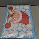 10 x 465 PCS 10 Sheet Double-Sided Christmas Window Clings, Christmas Snowflake Window Clings Stickers for Glass, Xmas Holiday Santa Claus Reindeer Snowflake Decals for Party