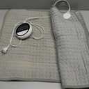 Electric Heating Pad for Back Pain Relief Extra Large 20 x 40, King Size Heated Pad Moist for Pain Muscle, Heating Pads with Heat Settings & Auto-Off for Cramps, Abdomen, Waist, Shoulder (Gray)