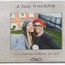FHUGX Friend Photo Frame 5x7 Inch, Best Friend Wooden Frame, Friendship Gifts for Bff Sister
