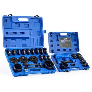 Orion Motor Tech 34pc Ball Joint & Wheel Bearing Press Kit, Front Wheel Drive Bearing Puller Tool Set with Sliding Screws Sleeves, 4-in-1 Ball Joint Press & U Joint Removal Tool Set for 2WD 4WD Car