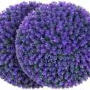 AOKIIE 16.7 Inch Artificial Pine Cone Topiary Balls Set of 4, Purple Boxwood Balls with 7 Layers Leaves UV Protection Faux Evergreen Plants Outside Decor for Porch Garden Backyard