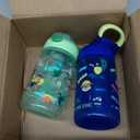 Contigo Aubrey Paw Patrol Leak-Proof Spill-Proof, 2-Pack Water Bottle with Autospout, 14oz, Power Pups and Dino Treks, Green and Blue