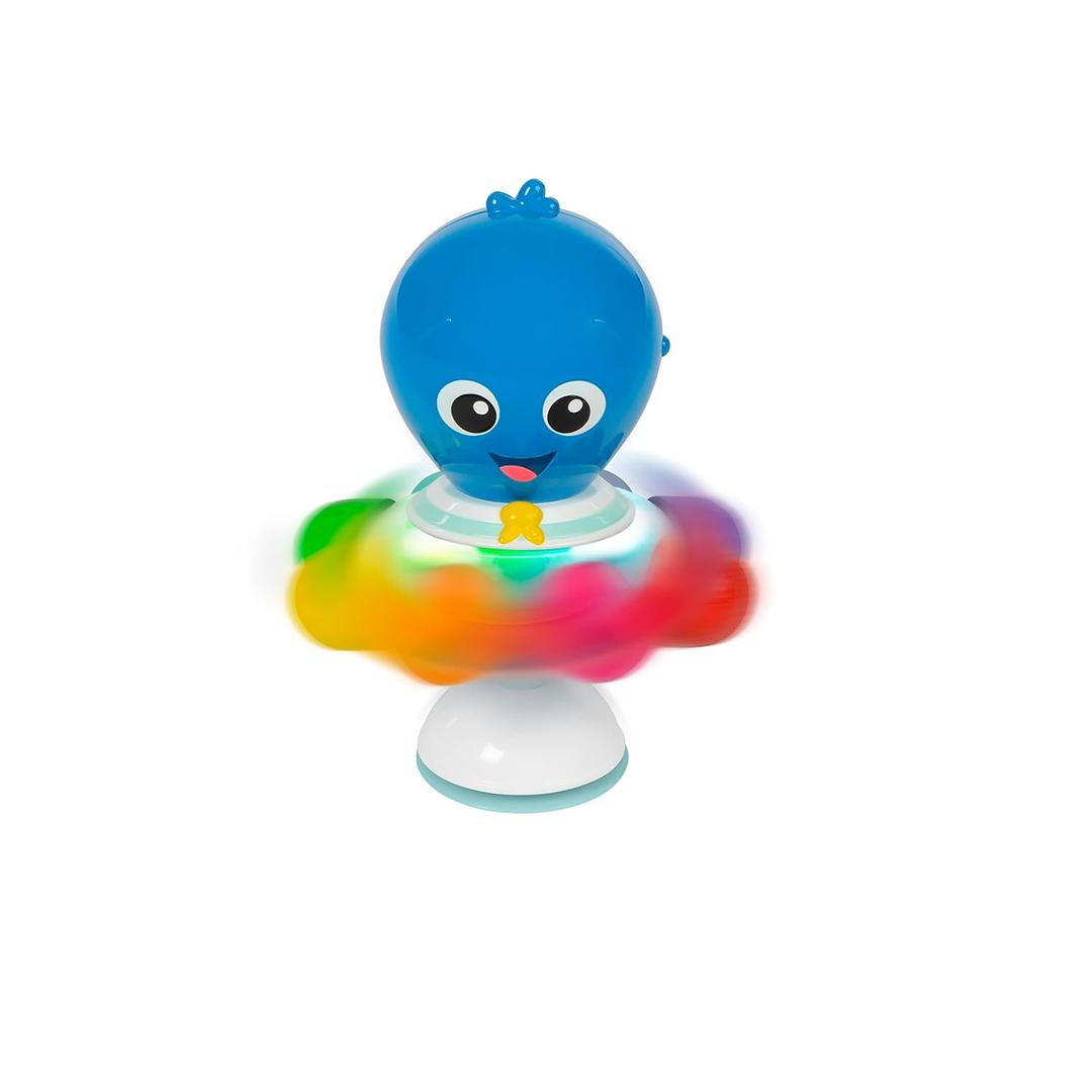 Baby Einstein Ocean Explorers Opus Spin & Sea Suction Toy for Highchair, Lights & Vibrant Colors, Ages 3 Months and up (Spin & Sea Activity Toy)