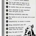 Inspirational Wrestling Life Lessons Canvas Wall Art 16x24in