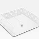 Napkin Holder for Table, Metal Organizer with Heavy Duty Arm Iron Ball, and Vintage Sunflower Edging for Kitchen, Home, Countertop, Farmhouse, Bar, Restaurant (White Iron)