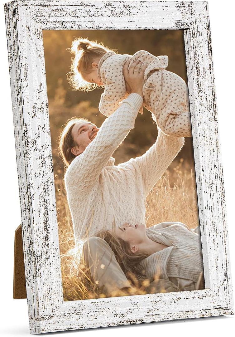 TWING 4 x 6 Picture Frames, Rustic Distressed White Photo Frame Collage for Wall Decor Mounting or Table Display,Ideal Gift to Family and Friends TWING 4 x 6 Picture Frames, Rustic Distressed White Photo Frame Collage for Wall Decor Mounting or Table Display,Ideal Gift to Family and Friends