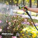 Relxitl Garden Hose, Flexible Water Hose, Ultra Lightweight Non-Expanding hose with 10 Function Sprayer, Leak proof, Pressure Resistant for Yard, Outdoor (Green, 50FT)