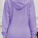 Women's Zip Up Hoodies Long Sleeve Sweatshirts Fall Outfits Casual Oversized Full Zip Hooded Jacket 2025 Fashion (XX-Large, Purple)
