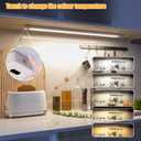 MYPLUS Under Cabinet Lights with Hand Wave, 16" Dimmable 5 Color 2700K/3500K/4000K/5000K/6500K, Bright 450 Lumens,7W,120V, Led Light Bar for Kitchen,Sink,Indoor