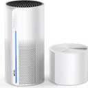 Afloia 2-in-1 Air Purifier & Humidifier Combo, Advanced 3-Stage Filtration, Whisper-Quiet Operation, Auto Shut-Off, 7-Color LED Light, Ideal for Pet Allergies & Smoke (White)