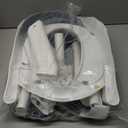 Forbena Toddler Potty Training Seat with Step Stool Ladder, Toilet Potty Seat for Baby Boys Girls Toddlers, Kids Chair Stairs with Handles and Soft Cushion (White and Grey) (Gray)