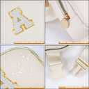 2 x 2025 Graduation Gifts for Her Women Girls,Personalized Belt Bag Waist Packs Trendy Fanny Pack Crossbody Bags,Initial White A,Cream Bag