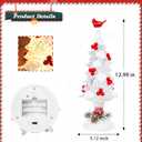 Acrylic Christmas Tree for Night Light, Mini Christmas Tree Light Up Tabletop Xmas Crystal Tree Decor with Home Decor Battery Powered LED Lights for Tabletop, Centerpieces, Kitchen, Gift, Indoor (1ft 1in)