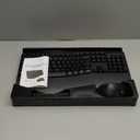 Wireless Keyboard and Mouse Combo, 2.4G Full Size Wave Keys Ergonomic Keyboard with Wrist Rest and 3-Level DPI Adjustable Wireless Ergonomic Mouse for Windows, Mac OS Desktop/Laptop/PC(Black)