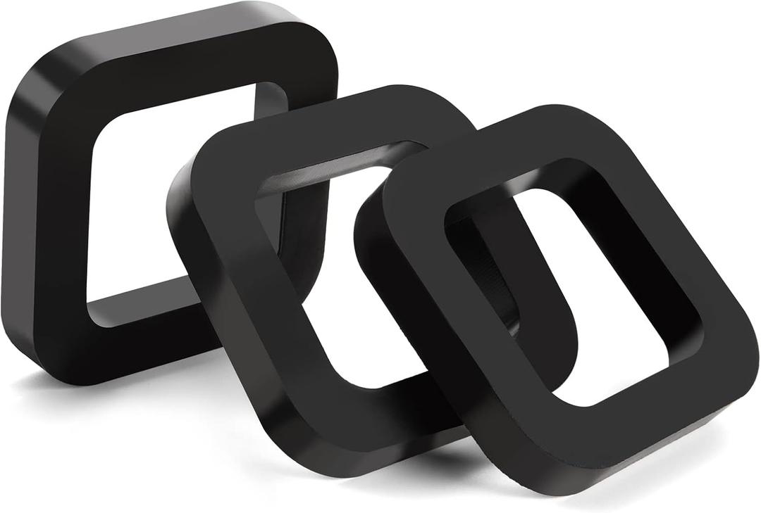 TOPSHINE 2.5 Inch Hitch Receiver Silencer Pad 3 Pack Trailer Hitch Silencer for Adjustable Ball Mounts to Reduce Rattle & Eliminate Noise, Provide Cushion Between Receivers and Tow Hitches, Rubber