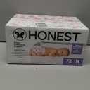 The Honest Company Clean Conscious Diapers for Delicate Skin Up to 100% Leakproof Hypoallergenic Fragrance-Free Baby Girl Prints Club Box Size Newborn 72 Count (Prints May Vary) (Rose Blossom + Tutu Cute)