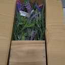 DILATATA Rustic Lavender Flowers Artificial Lavender Decor Fake Lavender Plant in Wooden Pot Faux Plants for Home Bathroom Table Centerpieces Wedding Decor Potted Lavender Flower Purple Decor