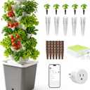Hydroponics Growing System,30 Pods Hydroponic Tower,Space-Saving 5-Layer Vertical Gardening System,Indoor Plants Germination Kit for Herbs Fruits and Vegetables