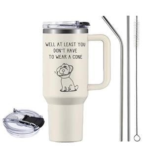 Get Well Soon Gifts for Women & Men, Get Well Soon Tumbler 40oz, After/Post Surgery Recovery Gift for Chemo Patients Cup, Feel Better Gifts - Well At Least You Don't Have To Wear A Cone