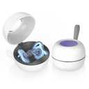 Zyntieu Portable Pacifier Sanitizer, UV Light Sanitizer Box, 99.99% Cleaned in 3 Minutes, 90 Disinfection Cycles, USB Rechargeable, Baby Pacifier Sanitizer On The Go (Large White)