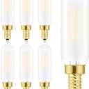 LVYE Frosted T6 Led Bulbs 4W E12 Light Bulbs 3000k Soft White Dimmable Candelabra Incandescent Bulbs 40 Watt Equivalent Vintage Edison LED Filament Candle Bulb with Decorative, 6Pack.